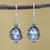 Sterling Silver and Blue Topaz Dangle Earrings from India 'Blue Intricacy'