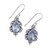 Sterling Silver and Blue Topaz Dangle Earrings from India 'Blue Intricacy'