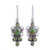 Peridot and Green Composite Turquoise 925 Silver Earrings 'Glittering Green'