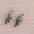 Peridot and Green Composite Turquoise 925 Silver Earrings 'Glittering Green'