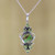 Peridot and Composite Turquoise Pendant Necklace from India 'Glittering Green'