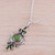 Peridot and Composite Turquoise Pendant Necklace from India 'Glittering Green'