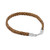 Leather Braided Wristband Bracelet in Copper from Thailand 'Style and Strength in Copper'