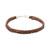 Leather Braided Wristband Bracelet in Mahogany from Thailand 'Style and Strength in Mahogany'