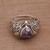 Sterling Silver and Amethyst Ring with 18K Gold Accents 'Deep Roots'