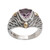 Sterling Silver and Amethyst Ring with 18K Gold Accents 'Deep Roots'