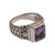 Amethyst Gold Accent and Sterling Silver Single Stone Ring 'Purple Extravaganza'