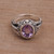 Amethyst Gold Accent and Sterling Silver Single Stone Ring 'Princess of Vines'