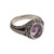 Amethyst Gold Accent and Sterling Silver Single Stone Ring 'Princess of Vines'