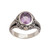 Amethyst Gold Accent and Sterling Silver Single Stone Ring 'Princess of Vines'