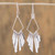 Elegant Sterling Silver Diamond Dangle Earrings with Fringe 'Diamond Winds'