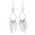 Elegant Sterling Silver Diamond Dangle Earrings with Fringe 'Diamond Winds'