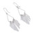 Elegant Sterling Silver Diamond Dangle Earrings with Fringe 'Diamond Winds'