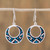 Geometric Turquoise Dangle Earrings from Mexico 'Windows of History'