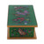 Reverse Painted Glass Butterfly Decorative Box in Emerald 'Butterfly Jubilee in Emerald'