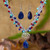 Multi Gem Beaded Necklace and Earring Set from Mexico 'Colorful Exuberance'