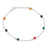 Multicolored Agate and Sterling Silver Anklet from Peru 'Leisurely Walk'