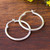 High-Polish 925 Sterling Silver Hoop Earrings from Peru 'Eternal Gleam'
