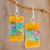 Colorful Recycled CD Dangle Earrings from Guatemala 'Celebrate Creativity'