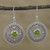 Peridot and Sterling Silver Dangle Earrings from India 'Green Suns'