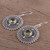 Peridot and Sterling Silver Dangle Earrings from India 'Green Suns'