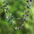 Cultured Pearl and Quartz Beaded Necklace from Thailand 'Festive Holiday in Black'