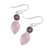 Rose and Smoky Quartz Dangle Earrings from India 'Dazzling Alliance'