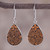 Sterling Silver and Pumpkin Shell Floral Earrings from Peru 'Enchanting Flowers'