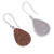 Sterling Silver and Pumpkin Shell Floral Earrings from Peru 'Enchanting Flowers'