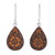 Floral Sterling Silver and Pumpkin Shell Earrings from Peru 'Margarita Garden'
