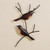 Handmade Metal Wall Art of Birds on Branches 'Pair of Sparrows'