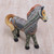 Handcrafted Polymer Clay Horse Sculpture 5.5 Inch 'Vibrant Horse'