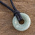 Apple Green Circular Jade Pendant Necklace from Guatemala 'Circle of Love in Apple Green'
