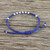 Ultramarine Cord Bracelet with 950 Silver Beads 'Hill Tribe Ultramarine'