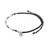 Bohemian Black Cord and 950 Silver Beaded Bracelet 'Bohemian Life in Black'