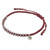 Hand Crafted Cord Bracelet in Red with 950 Silver 'Bohemian Life in Crimson'