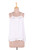 White Rayon Lace Trimmed Camisole Top with Adjustable Straps 'Floral Paradise'