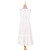 Long White Sleeveless Rayon Dress from India 'Eternal White'