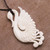 Handcrafted Bone Swan Pendant Necklace from Bali 'Noble Swan'