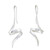 Thai Sterling Silver Drop Earrings with Spiral Motif 'Ribbon Curls'