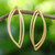 Thai Petal Shaped Gold Plated Sterling Silver Drop Earrings 'Golden Lotus Petals'