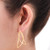 Thai Petal Shaped Gold Plated Sterling Silver Drop Earrings 'Golden Lotus Petals'