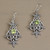 Sterling Silver and Peridot Leaf Dangle Earrings 'Marvelous Vintage'