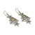 Sterling Silver and Peridot Leaf Dangle Earrings 'Marvelous Vintage'