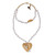Gold Plated Cultured Pearl Heart Necklace from Mexico 'Heartfelt Glow'