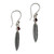 Garnet Feather-Shaped Dangle Earrings from Bali 'Phoenix Feathers'