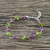 Beaded Amethyst and Peridot Bracelet from Thailand 'Chiang Mai Muse'