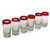 Hand Blown Tequila Glasses Set of 6 Red Rim Mexico 'Ruby Shot'
