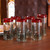 Hand Blown Tequila Glasses Set of 6 Red Rim Mexico 'Ruby Shot'