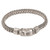 Sterling Silver Chain Wristband Bracelet from Bali 'Intrepid Bloom'